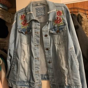 Plus size jean jacket